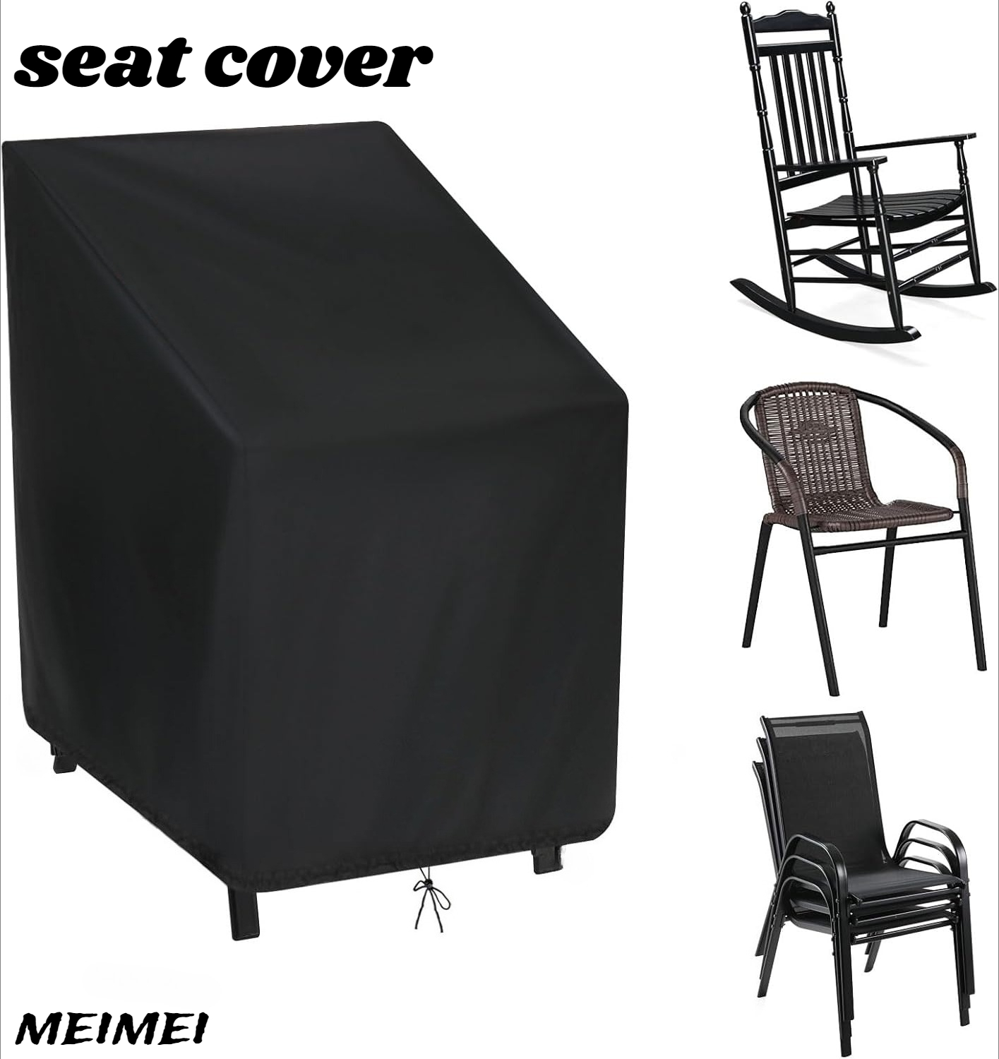 Outdoor Furniture Sofa - İstiflenebilir Sandalye Toz Örtüsü Saklama Çantası