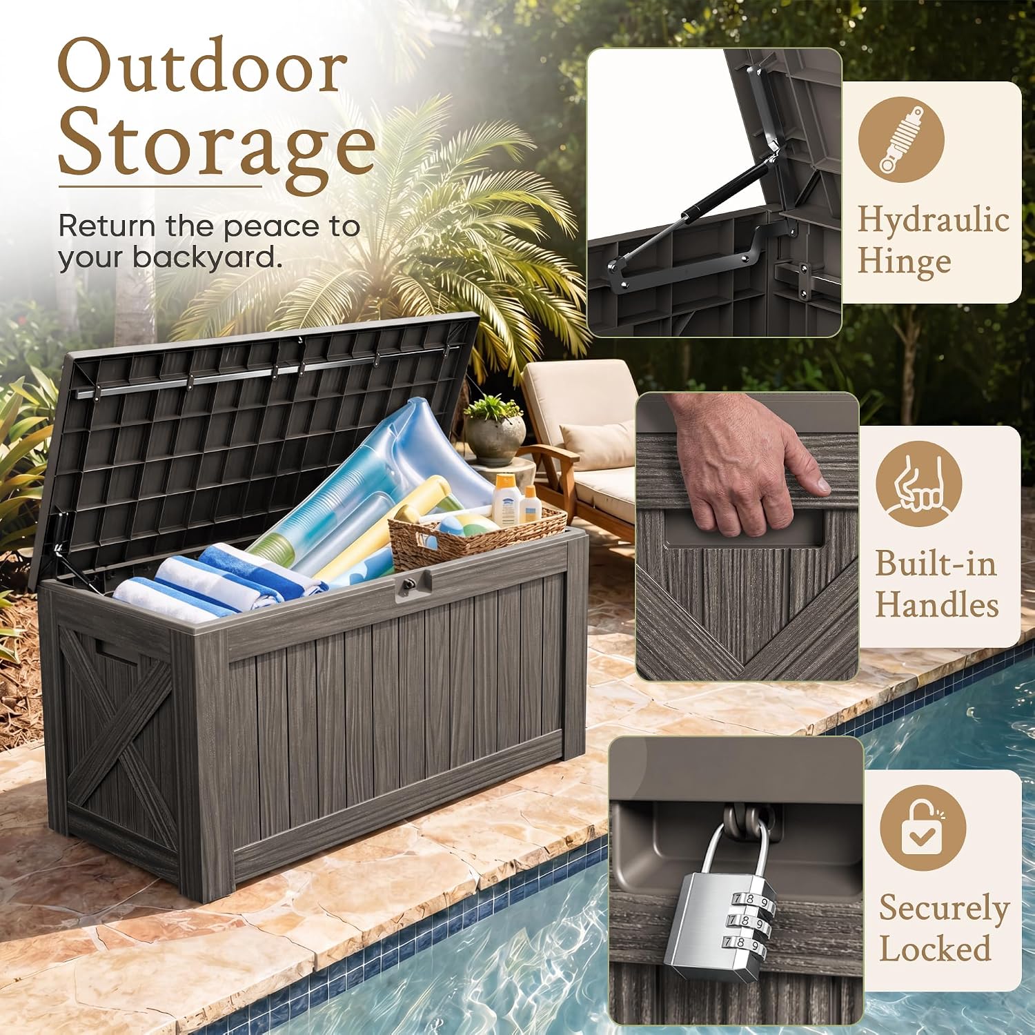 120 Galon Büyük Bahçe Dolabı,  - Outdoor Furniture Wood incelemesi ve fiyatı